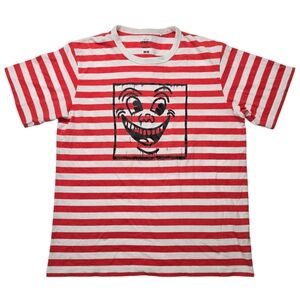 Uniqlo X Sprz X Keith Haring Tshirt Striped Size Large
